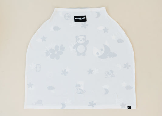 The Contrast Cover: High-Contrast Baby Car Seat & Nursing Cover